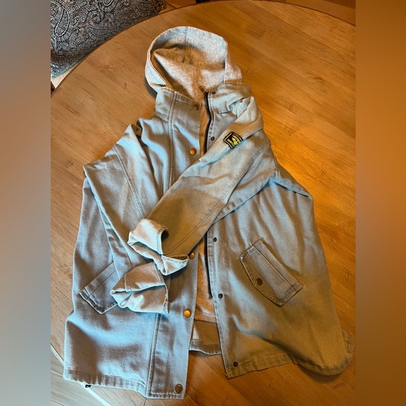 Hooded Jean jacket-never worn! - Picture 2 of 3